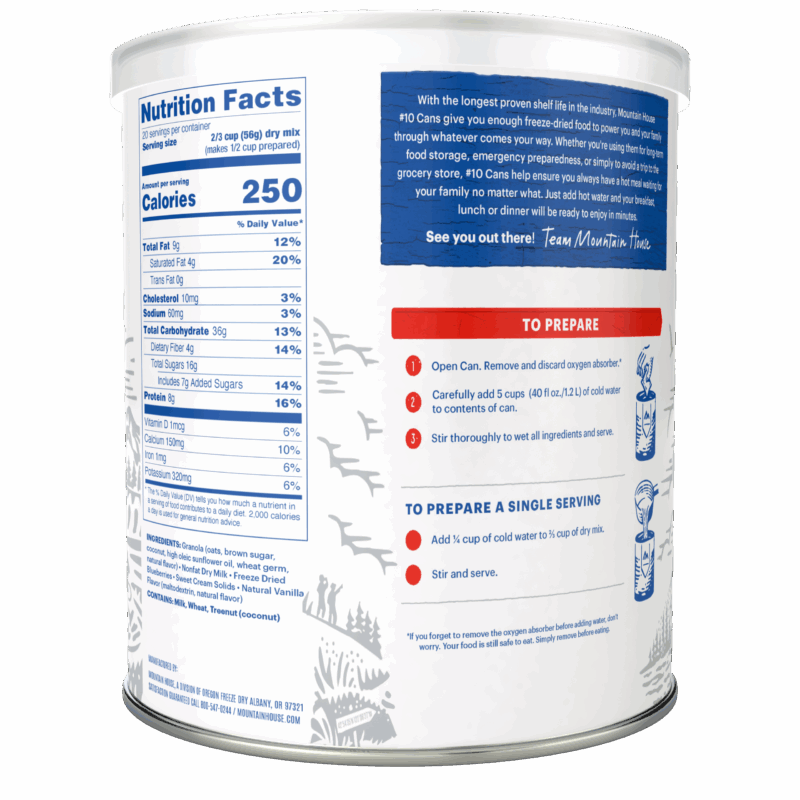 30450-MH-Granola-Mlk Blubrries-BK MOUNTAIN HOUSE #10 CAN