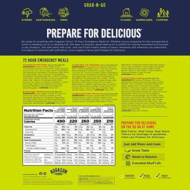 Augason Farms 72-Hour Emergency Food Supply – 1 Person Pouch Augason Farms 72-Hour Emergency Food Supply – 1 Person Pouch