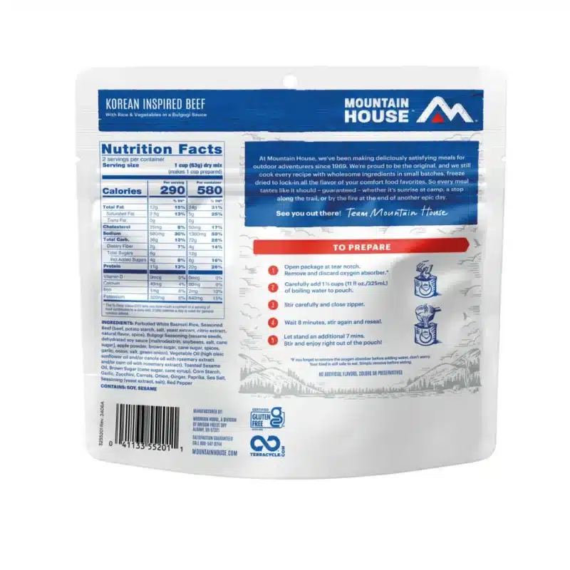 Mountain House Korean Inspired Beef Mountain House Korean Inspired Beef