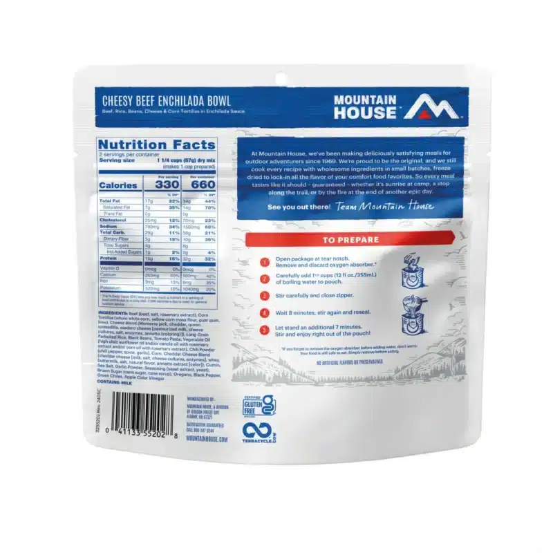 Mountain House Cheesy Beef Enchilada Bowl Mountain House Cheesy Beef Enchilada Bowl