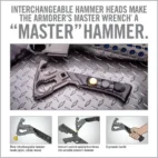 Armorer's Master Wrench with interchangeable hammer heads