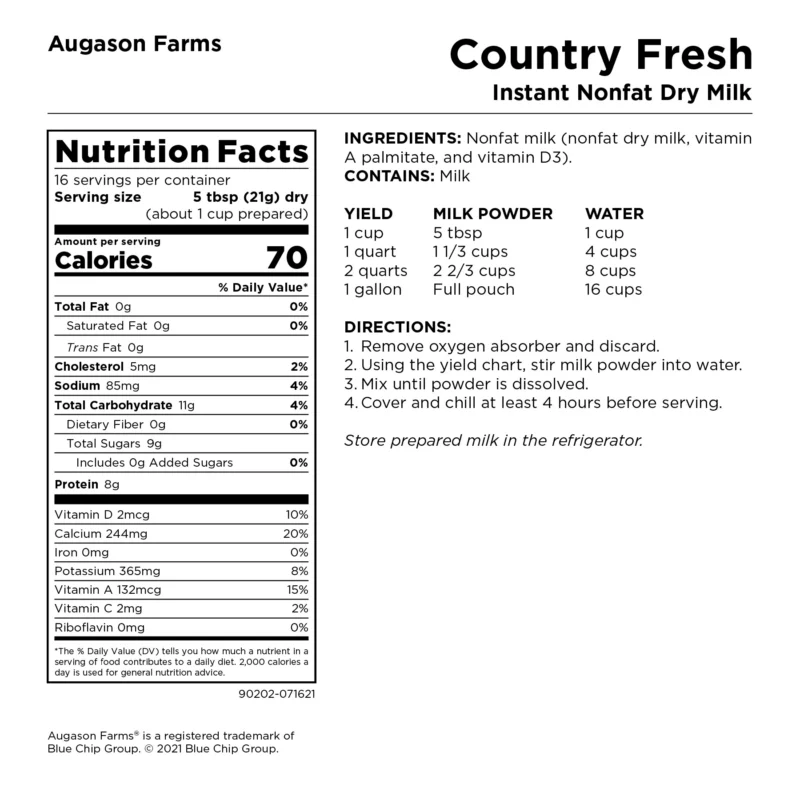 Augason Farms Powdered Milk Augason Farms Powdered Milk