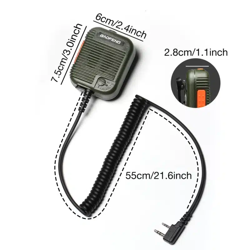 Baofeng BS-UV25 Tactical Speaker Mic2 Baofeng BS-UV25 Tactical Speaker Mic