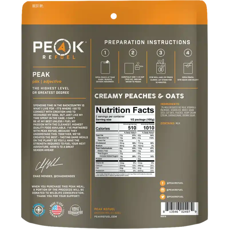 Peak Refuel Creamy Peaches and Oats Peak Refuel Creamy Peaches and Oats