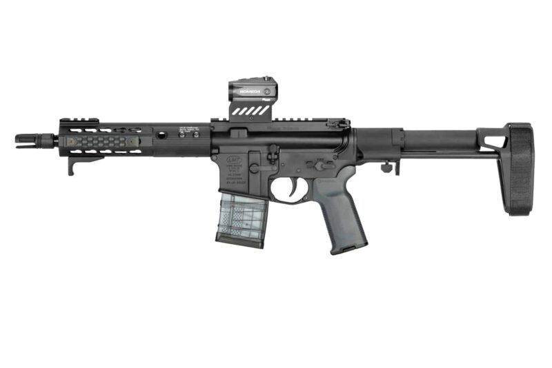 PDW_Black_FullExt_Left_2635-RevStrapAug SBPDW stabilizing brace on AR pistol