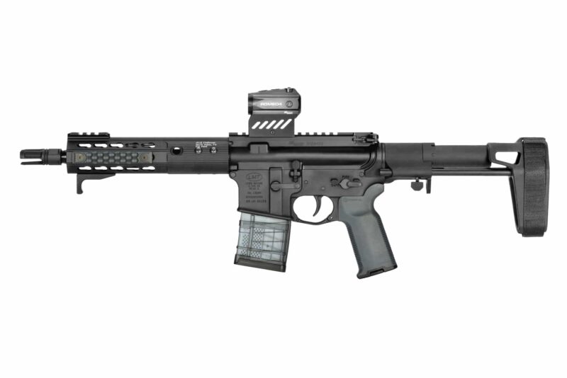 PDW_Black_Mid_Left_2632-RevStrapAug SBPDW stabilizing brace on AR pistol