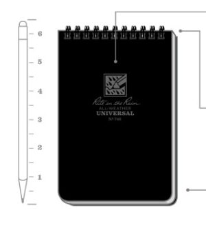 Rite in the Rain® 4x6 Top Spiral Notebook - BLK