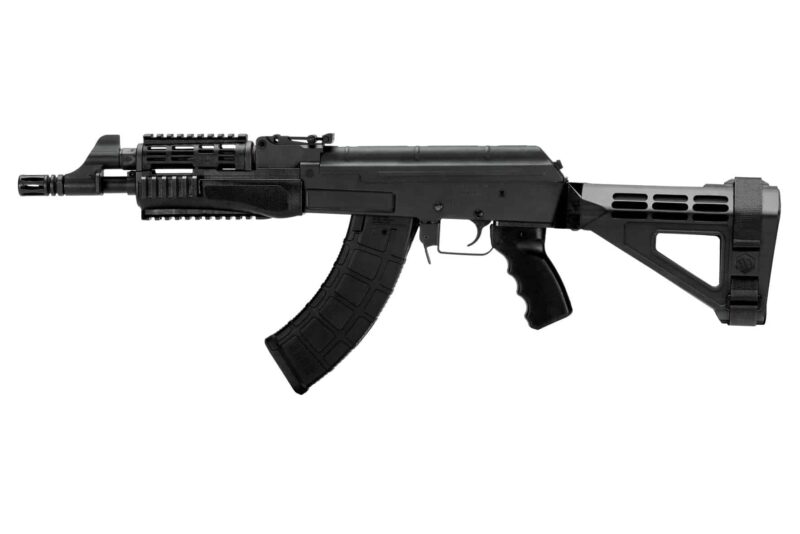 SBM47-Hero-Left-Black-2017 SBM47 pistol stabilizing brace on AK pistol