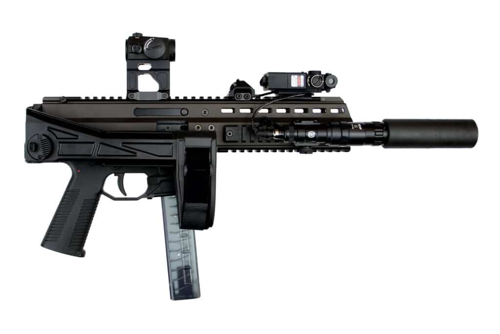 SBT2 stabilizing brace on B&T APC