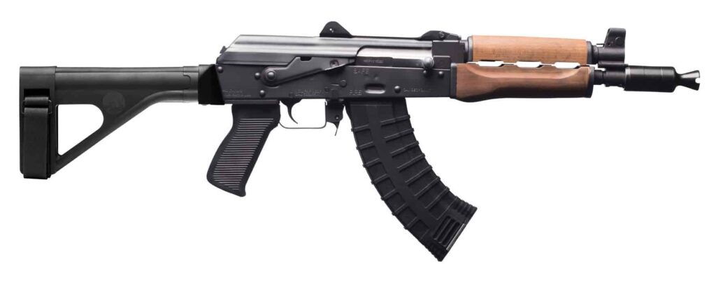 SOB47 pistol stabilizing brace on AK pistol