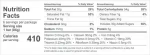 SOS Food Lab 2400 KCAL Bars