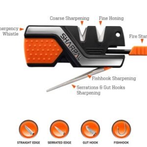 Sharpal 6-In-1 Knife Sharpener & Survival Tool