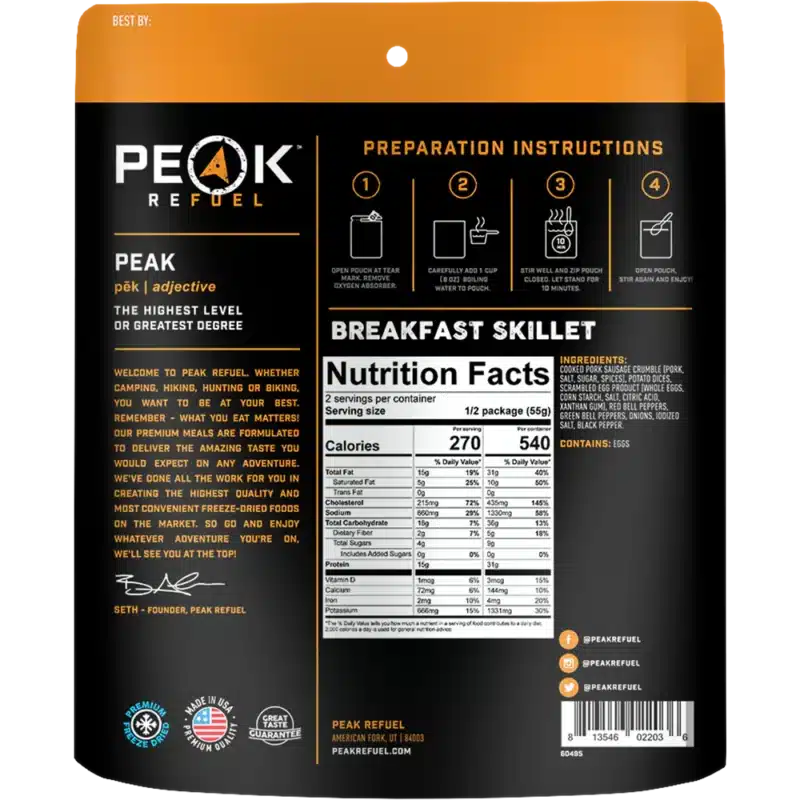 Peak Refuel Breakfast Skillet Peak Refuel Breakfast Skillet