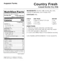 Augason Farms Country Fresh Nonfat Milk #10 Can