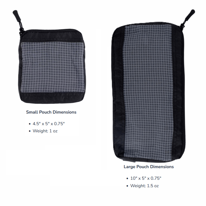 Fade View Pouches - Small vs. Large