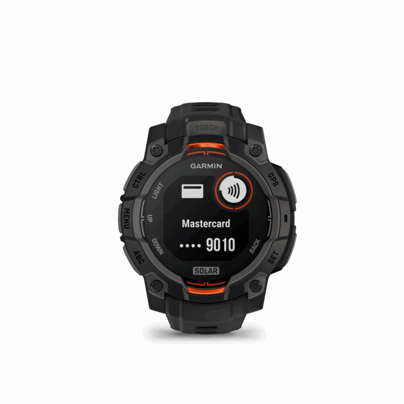 instinct3_45mm_solar_pebble_HR_front_0005_instinct3_solar_Garmin_Pay_mastercard Garmin Instinct® 3 - 45mm Solar