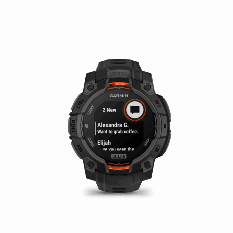 instinct3_45mm_solar_pebble_HR_front_0019_instinct3_solar_smart_notification Garmin Instinct® 3 - 45mm Solar