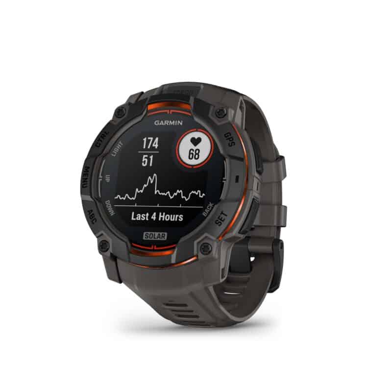 instinct3_50mm_solar_pebble_HR_front_left_0007_instinct3_solar_HR Garmin Instinct® 3 - 50mm Solar
