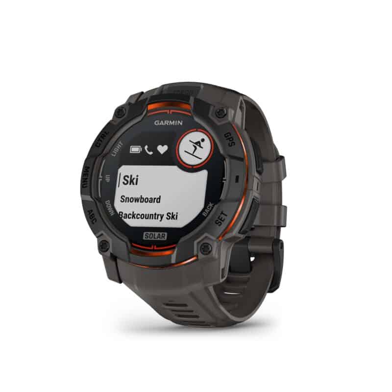instinct3_50mm_solar_pebble_HR_front_left_0018_instinct3_solar_ski_activity Garmin Instinct® 3 - 50mm Solar