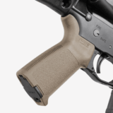 MOE AR15 Grip on rifle, FDE