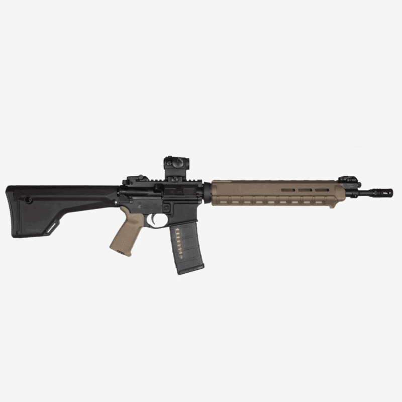 magpul-moe-ar15-grip-fde-on-rifle-2 MOE AR15 Grip on rifle, FDE