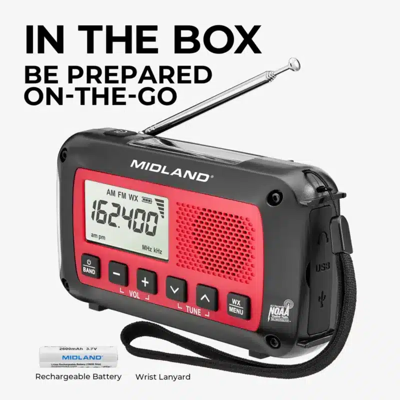 Midland ER40 Portable Emergency Weather Alert Crank Radio4 Midland ER40 Portable Emergency Weather Alert Crank Radio