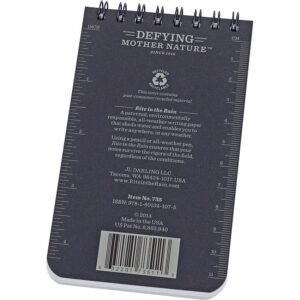Rite in the Rain 3x5 Top Spiral Notebook - BLK