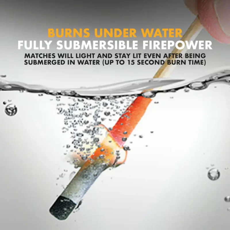 UCO Waterproof Match Kit Matches Light Even After Being Submerged in Water
